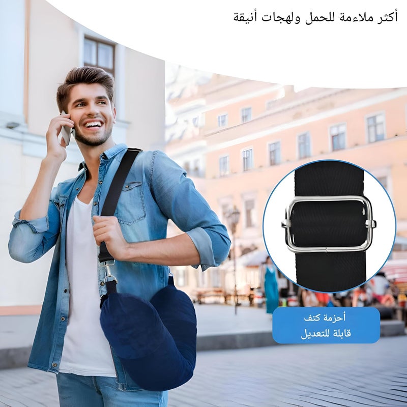 Neck Pillow - Inflatable Travel Pillow for Ultimate Comfort with Refillable Design and Storage Bag for Trips and Roads (Black) - Image 3