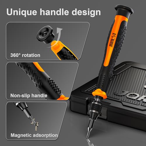 JOREST 40Pcs Small Precision Screwdriver Set (S2 Steel), Magnetic Screwdriver Set with Torx T5 T6 T8, Mini Repair Tool Kit for Macbook, Computer, Laptop, iPhone, PS4 PS5, Xbox, Switch, Glasses, Watch - Image 2