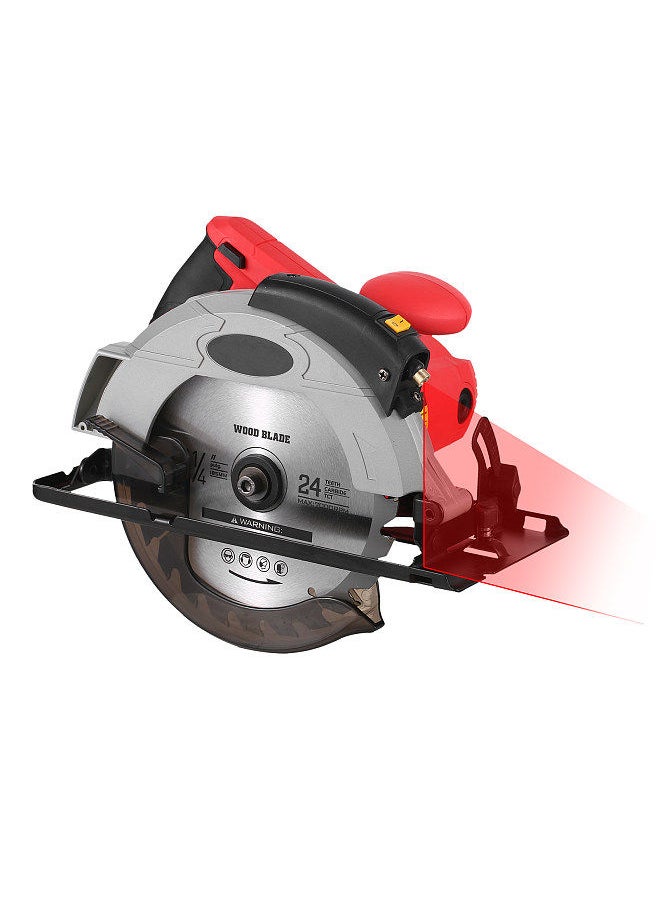 Generic - 12A 5500RPM Corded Circular Saw with 7-1/4'' Circular Saw Blade and Laser Guide Max Cutting Depth 2.45'' (90°), 1.81'' (45°) for Wood and Log Cutting 3 Blades EU - Image 1