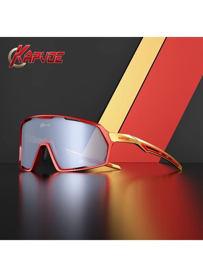 Kapvoe Mixed Color Sports Glasses For Men And Women TR Frame PC Lens Cycling Eyewear - Image 2