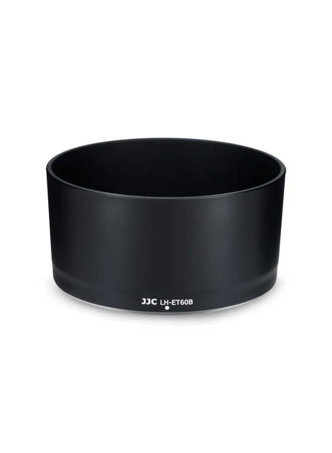 JJC ET-60B Lens Hood for Canon RF-S 55-210mm f/5-7.1 is STM Telephoto Zoom Lens on Canon R50 R100 Replaces Canon ET-60B with Reversible Design, Compatible with 55mm Filter and Lens Cap - Image 1
