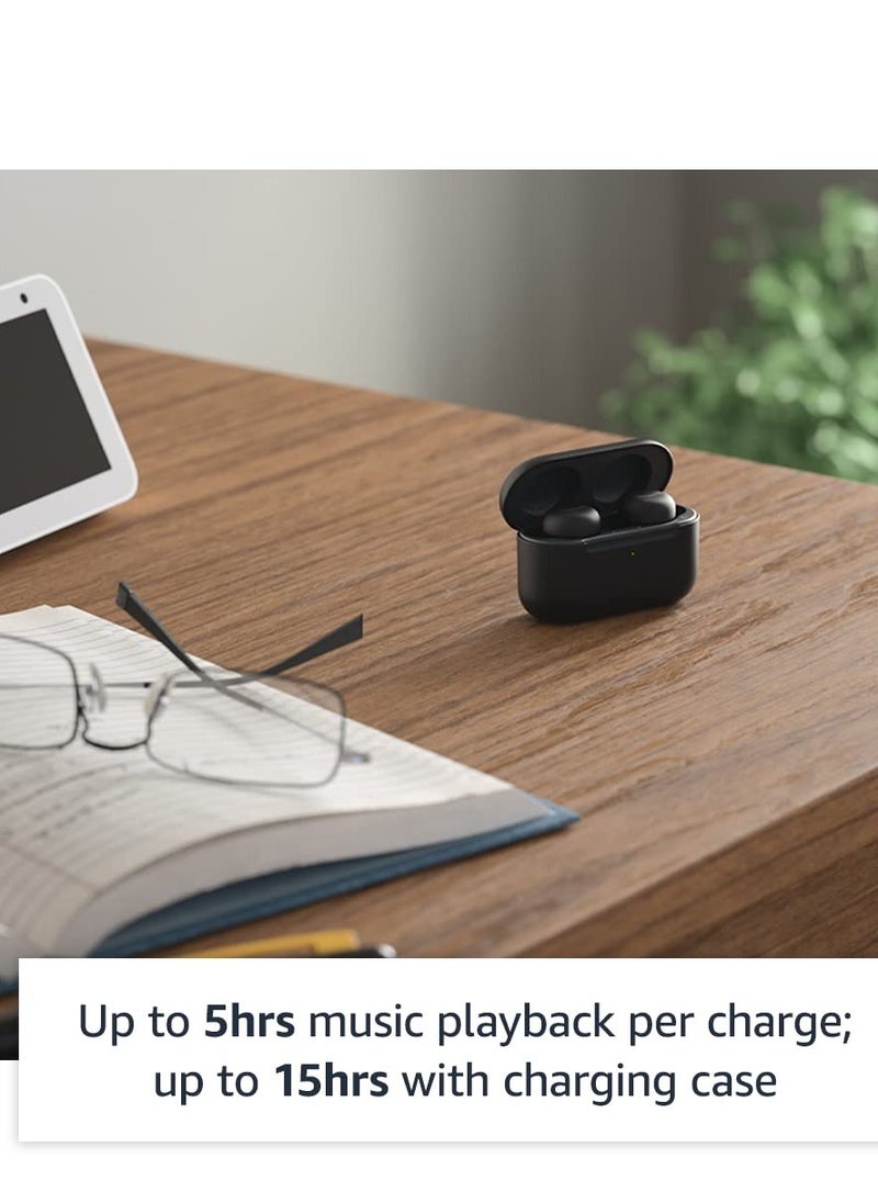 Echo Buds (2nd Gen) | True Wireless earbuds with crisp and balanced sound, Active Noise Cancellation, 3 mics and Alexa