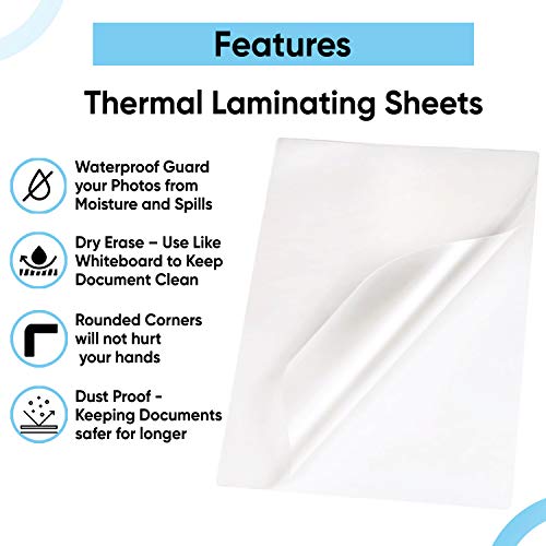 Polycrom Korean (A4 Size) Lamination Pouch Clear Glossy Thermal Transparent Waterproof 100 Sheets (Home&Office) 80 Microns - Image 3