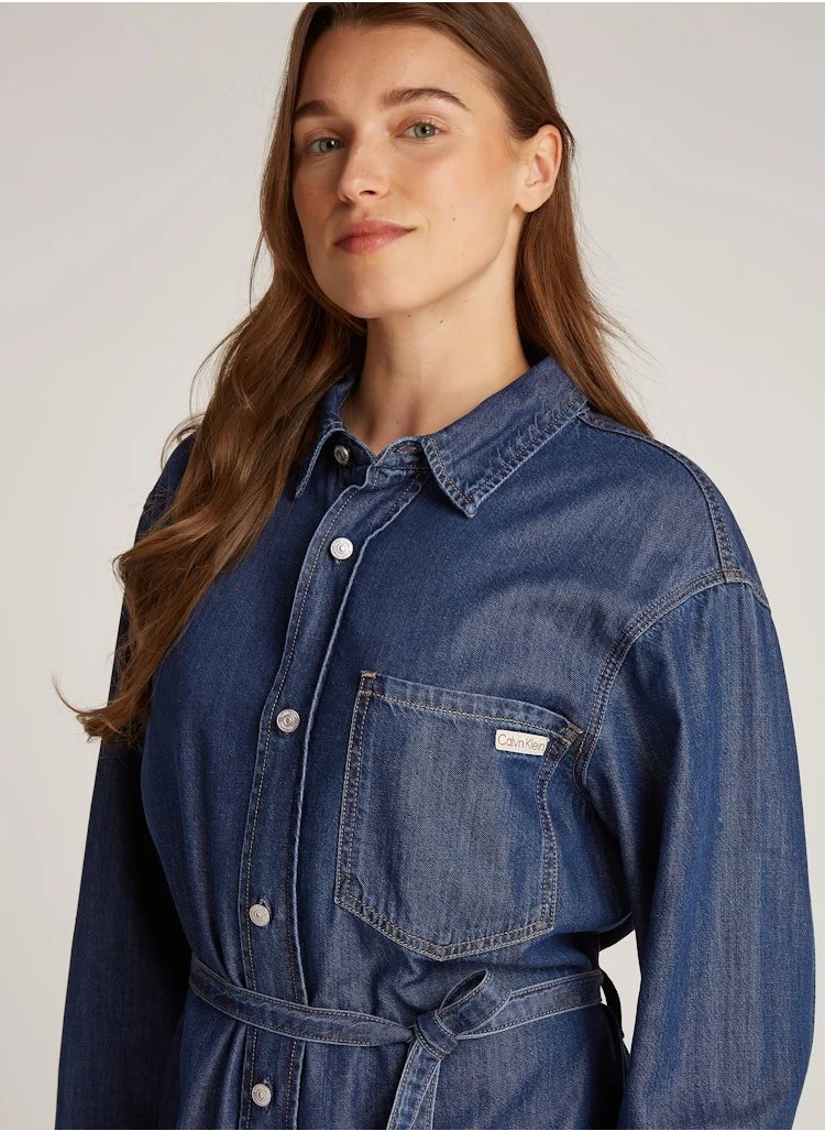 Calvin Klein Jeans Belted Denim Dress