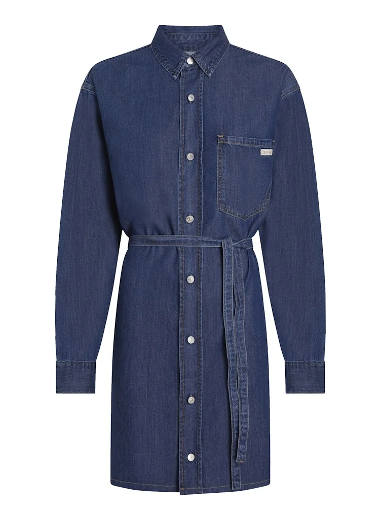 Calvin Klein Jeans Belted Denim Dress