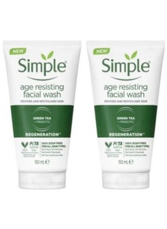 simple 2 pieces of Simple Age Renewing Facial Wash, 150 ml  - Image 1