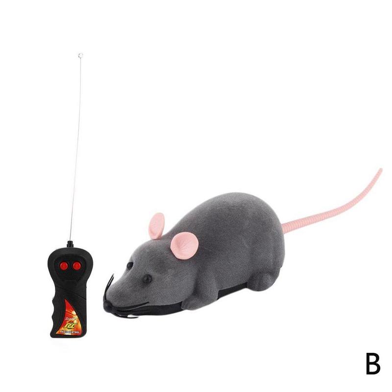 Popular export pet toy, cat teaser, remote control, simulated animal, flocked mouse, prank toy. - Image 1
