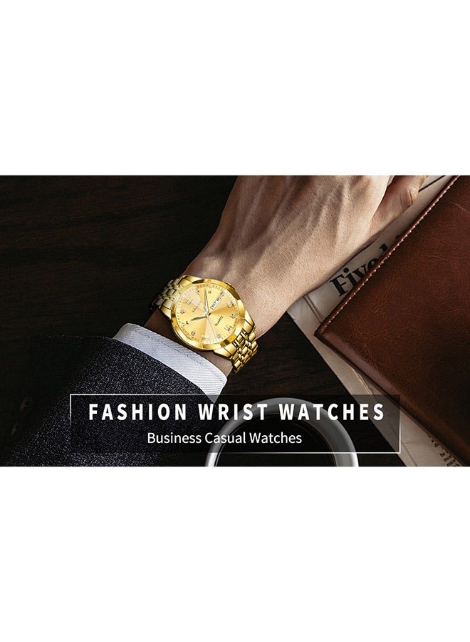 OLEVS ساعة أنالوج كوارتز مقاومة للماء من الفولاذ المقاوم للصدأ بتصميم عصري فضية 41 مم 9931 - Image 2