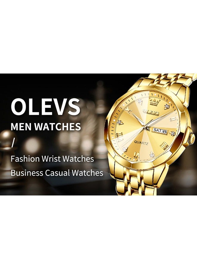 OLEVS ساعة أنالوج كوارتز مقاومة للماء من الفولاذ المقاوم للصدأ بتصميم عصري فضية 41 مم 9931 - Image 3