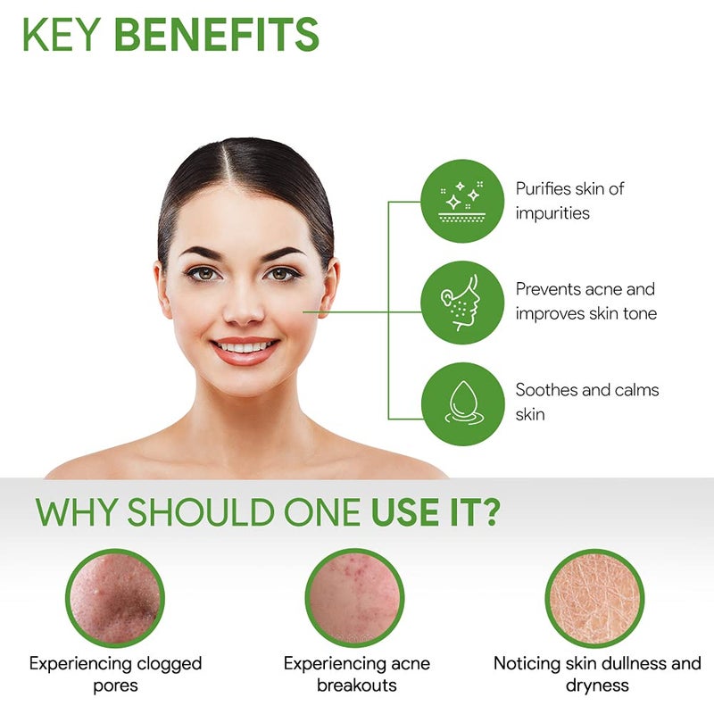 Good Vibes Green Tea Purifying Face Wash 120 ml Helps Prevent Acne Dirt Removal Deep Cleansing Natural Antioxidants Formula for All Skin Types No Parabens Mineral Oil - Image 3