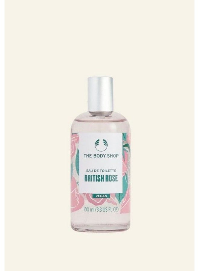 THE BODY SHOP British Rose Eau de Toilette – Refreshingly Floral Fragrance | Made with 91% Natural-Origin Ingredients, 100 ml - Image 1