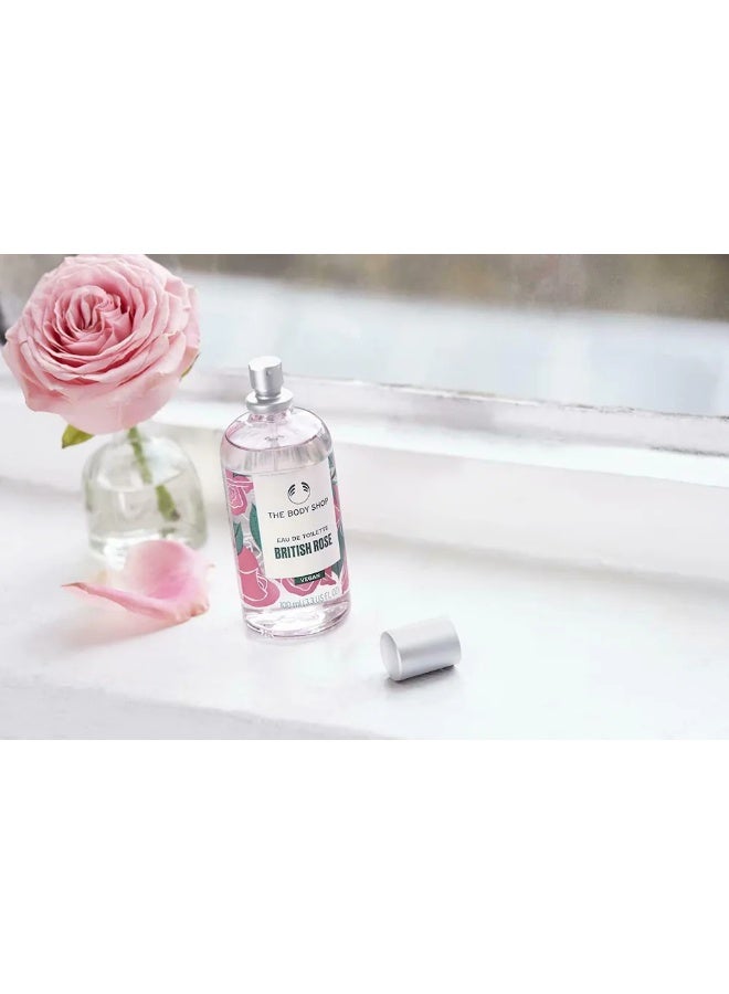 THE BODY SHOP British Rose Eau de Toilette – Refreshingly Floral Fragrance | Made with 91% Natural-Origin Ingredients, 100 ml - Image 2