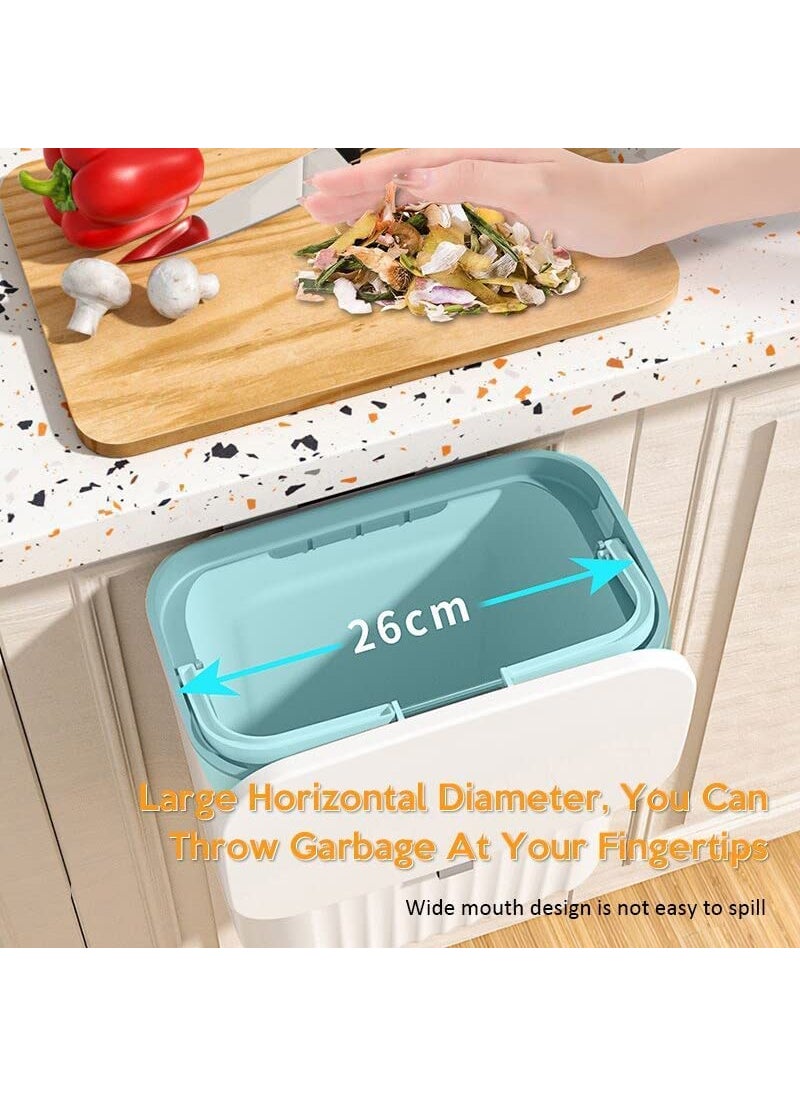 EVVIX EVVIX Kitchen Trash can Garbage Can Bin Hanging Deodorant WallMounted Trash can with lid Waste Basket Garbage Can Bin  - Image 5