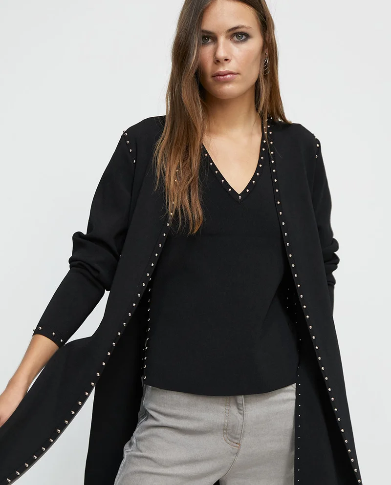 Lola Casademunt Studded knit cardigan