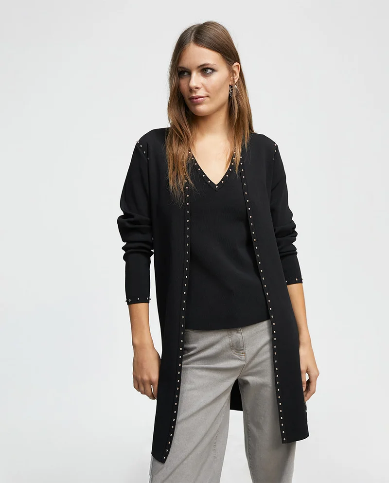 Lola Casademunt Studded knit cardigan