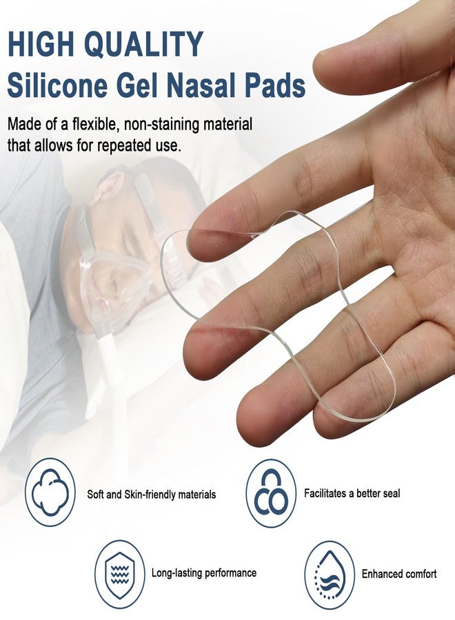 HWEIUA 5 Pack Nasal Pads for CPAP Mask, Universal CPAP Nose Pads, Reusable & Washable CPAP Nose Cushion Protector, Trim-to-Fit Gel Nose Pad, Comfort & Reduces Irritation - Image 3