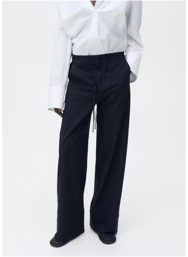 MANGO - Chalk-Stripe Straight Pants - Image 1