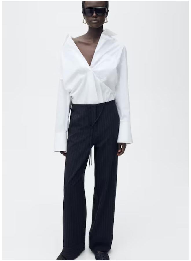 MANGO - Chalk-Stripe Straight Pants - Image 1