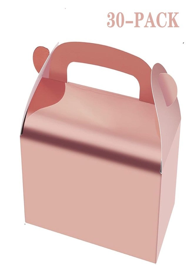 Oletx 30-Pack Rose Gold Party Favor Treat Boxes, Goodie Boxes, Gable Paper Gift Boxes with Handles. Perfect for Wedding, Birthday, Graduation, Babyshower. - Image 5