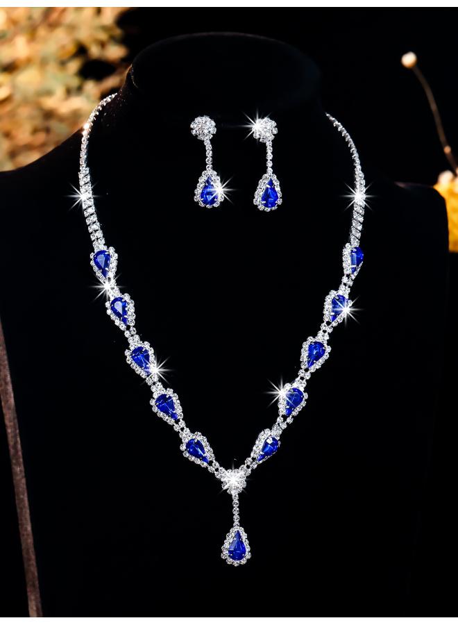 Europe And The United States Necklace Suit Earrings Jewelry Suit Banquet Dress Chain Fashion Joker Bridal Jewelry