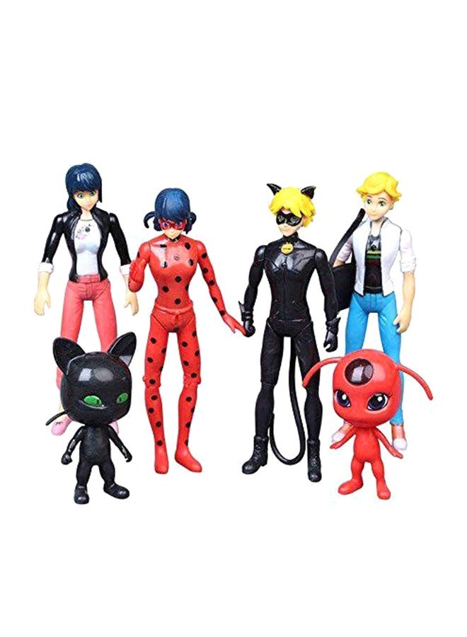 6-Piece Miraculous Tales Of Ladybug And Cat Noir Figure Set 20cm - Image 1