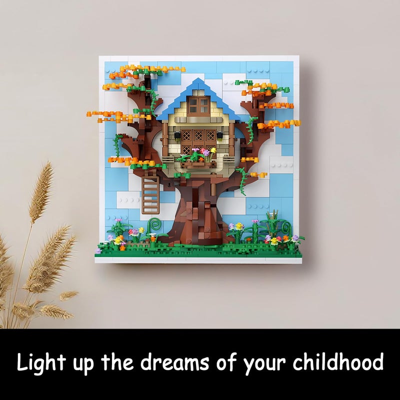 TG BLOCKS Micro Brick Eif Tree House Building Set, 3D Wall Art Home Office Decoration or Table Display, Creative Building Craft Set, Ideas Gift Building Toy for Adults,Teens Ages 8+ Kids - Image 5