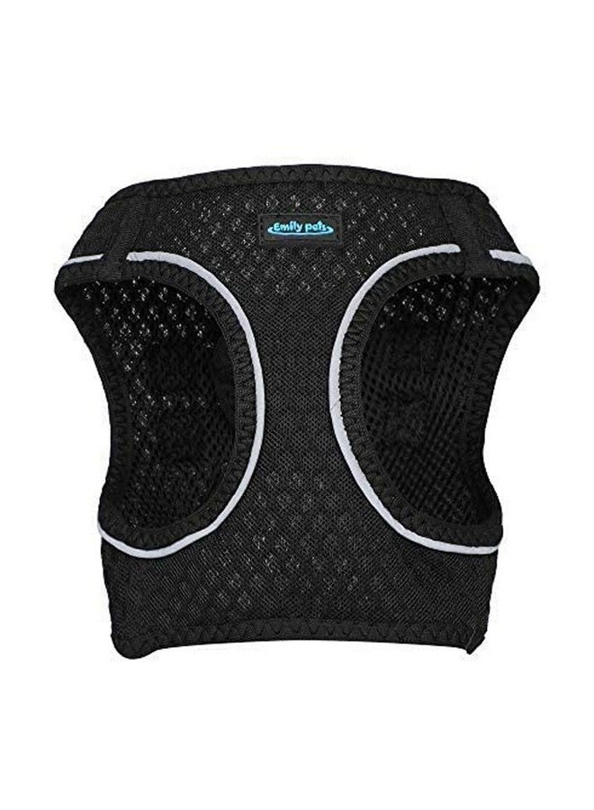 Emily Pets All Weather Mesh, Adjustable Dog Harness For Small And Medium Dogs And Cats (Small, Black) - Image 1