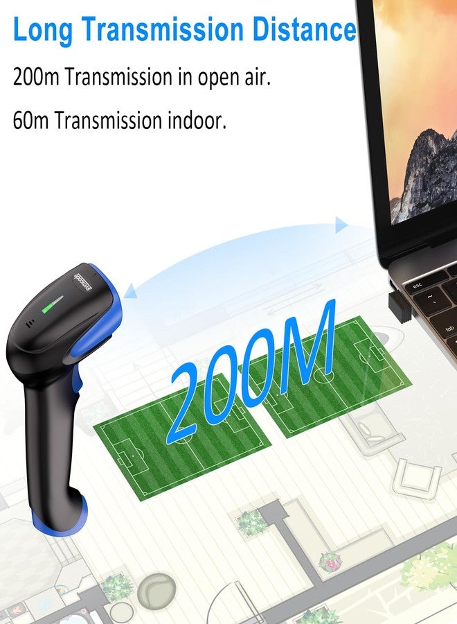 سيمكود ماسح ضوئي لاسلكي ثنائي الأبعاد للرموز الشريطية من Symcode، يدعم تقنية Bluetooth 6.0 والاتصال اللاسلكي بتردد 2.4 جيجا هرتز والاتصال السلكي عبر USB، قارئ رموز QR أحادي وثنائي الأبعاد، مسح ضوئي تلقائي سريع ودقيق للهواتف الذكية والأجهزة اللوحية وأجهزة الكمبيوتر. - Image 5