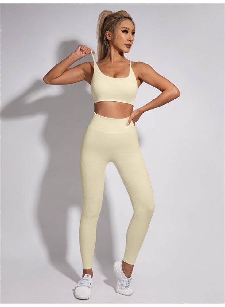 general Ribbed Yoga Set Sportswear Women Suit For fitness Seamless Sports Suit - Image 1