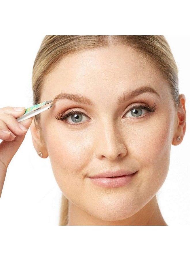 Tweezerman Mini Slant Tweezer Tweezers For Eyebrows Travel Tweezers For Eyebrows Facial Hair Ingrown Hair (Pineapple Punch)  - Image 4