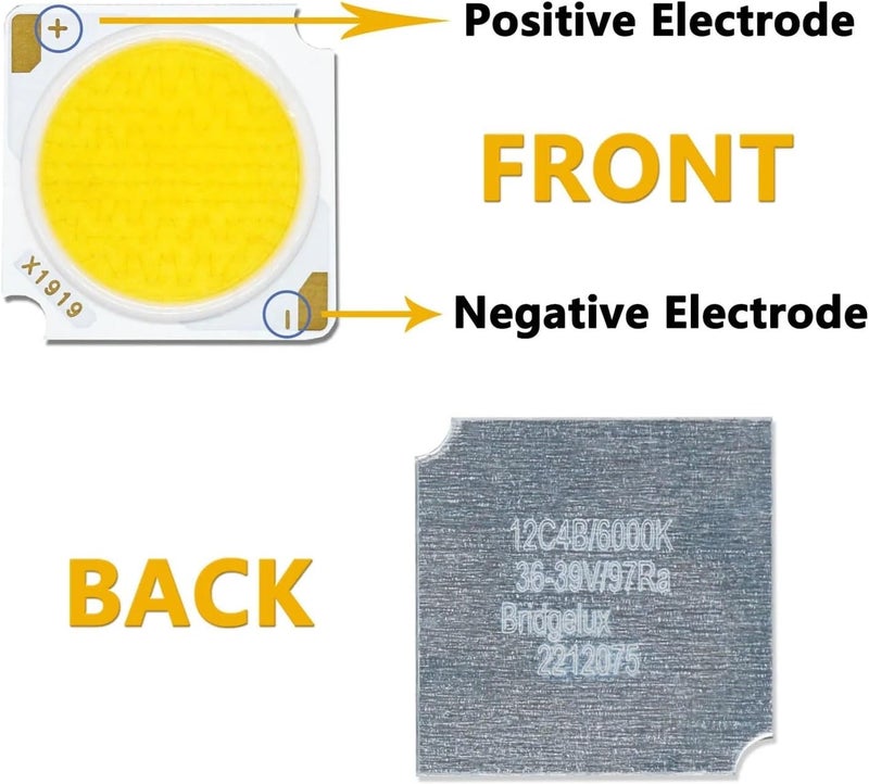 4pcs 19 * 19mm LED COB Bridgelux Chip 12W 18W 24W 30W 36W 42W DC36-39V LED RA97 Track Lamp Downlight Light Source Accessory(4000K,42W) - Image 4