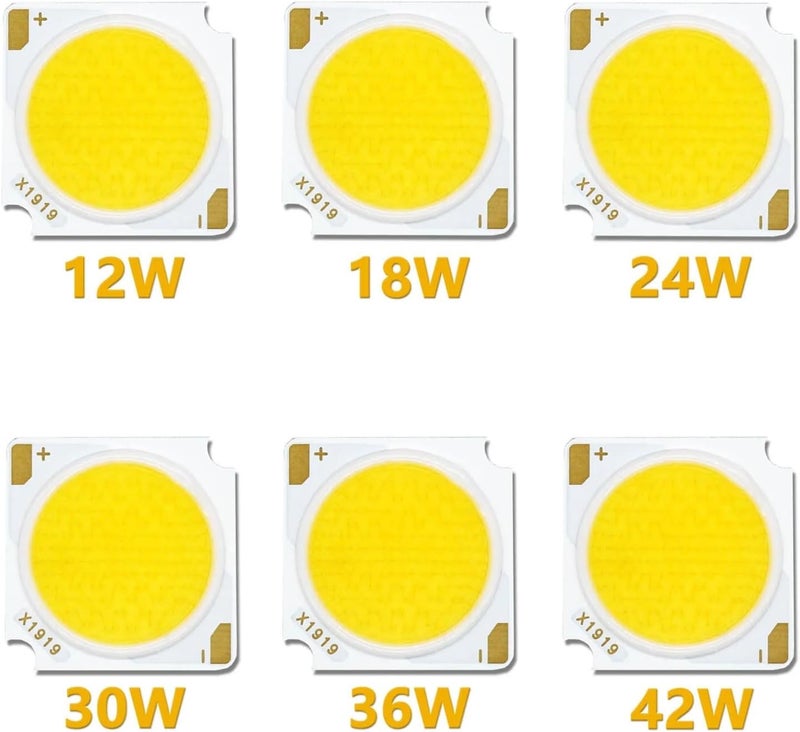 4pcs 19 * 19mm LED COB Bridgelux Chip 12W 18W 24W 30W 36W 42W DC36-39V LED RA97 Track Lamp Downlight Light Source Accessory(4000K,42W) - Image 3