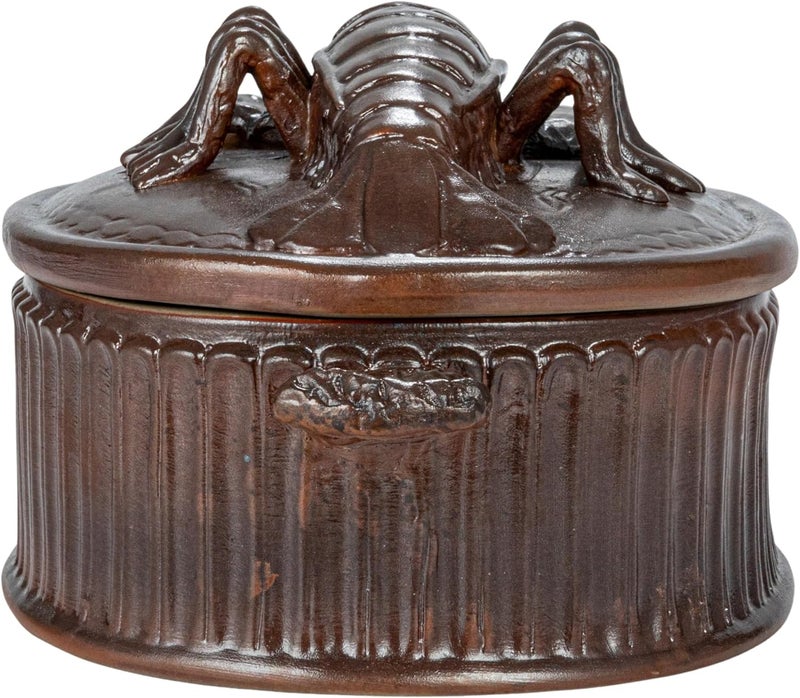Creative CoOp Brown Matte Stoneware Baker with Lobster Design Large - Image 5
