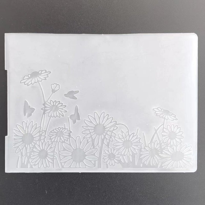 Lily Craft Lily Craft Linda Craft Spring Daisy Flower Butterfly Plastic Embossing Folders for Card Making Scrapbooking and Other Paper Crafts