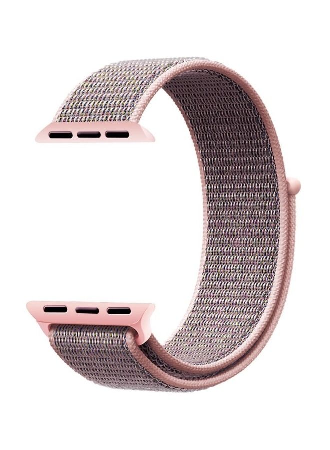 سوار بديل لساعة Apple Watch Series 5/6/7 42/44/45 ملم وردي رملي