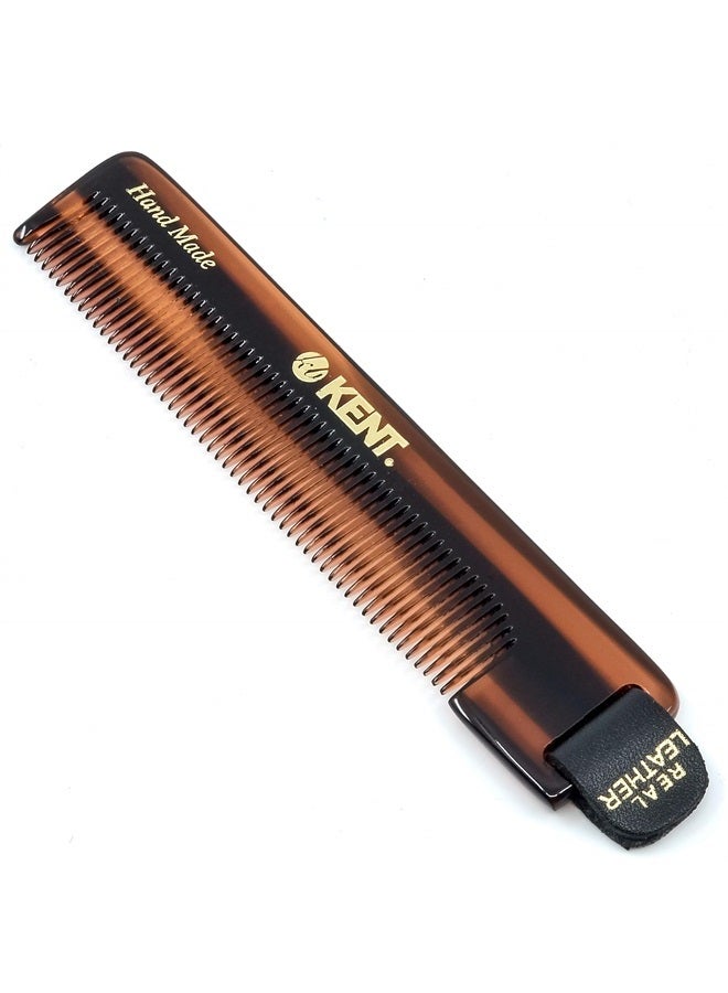 KENT مشط جيب يدوي كينت NU22 للرجال، مشط شعر ذو أسنان ناعمة لتصفيف الشعر واللحية والشارب، للاستخدام الجاف أو مع البلسم، مقطوع بالمنشار ومصقول يدويًا، مصنوع في إنجلترا