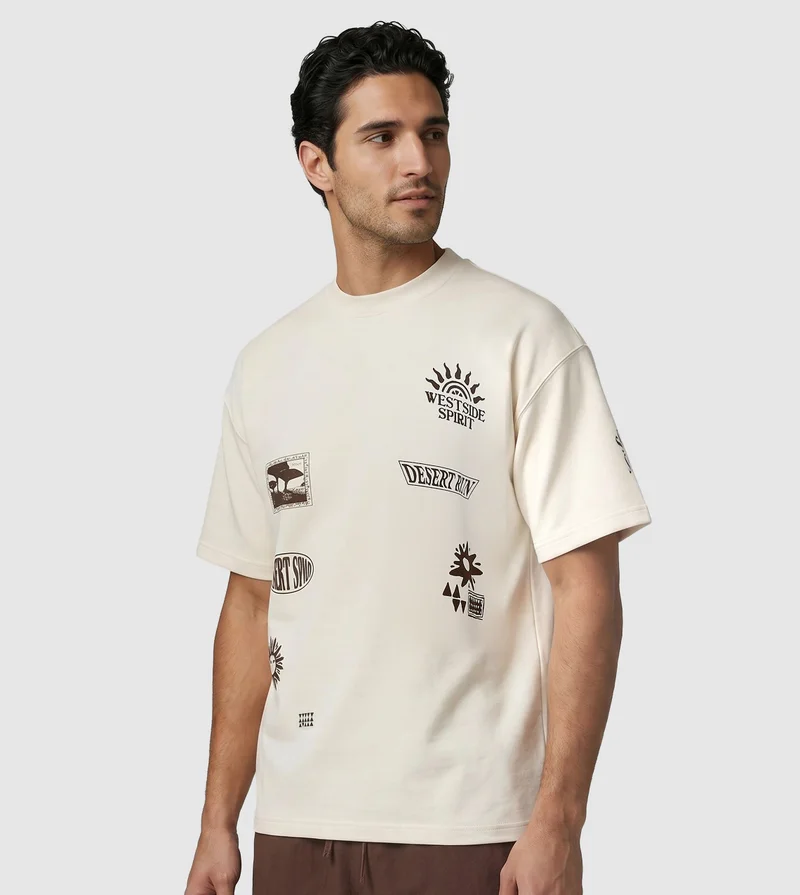 إف5 SHORT SLEEVE T-SHIRT -IVORY