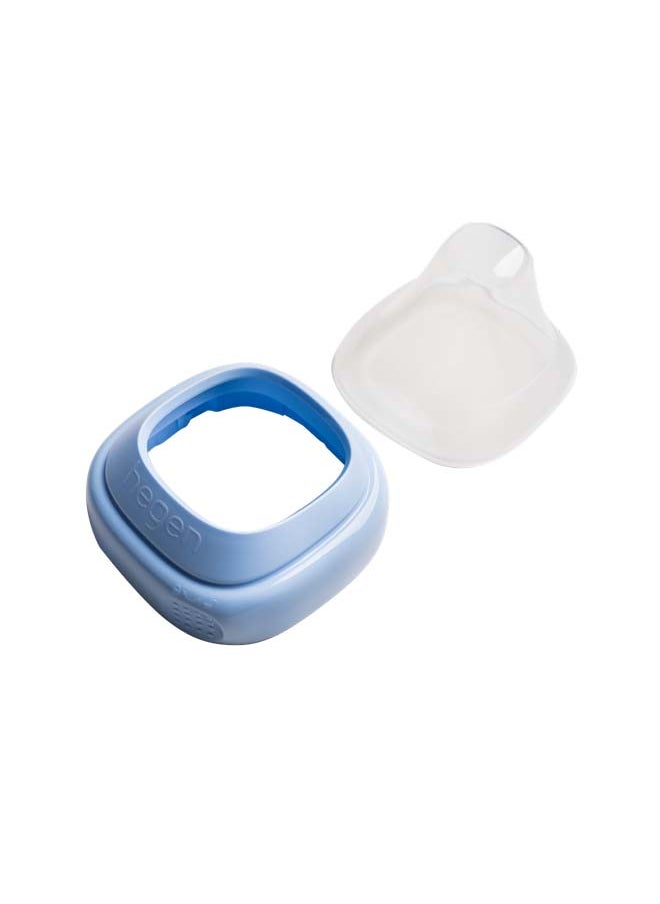 hegen Collar And Transparent Cover Blue For Feeding Bottle  - Image 1