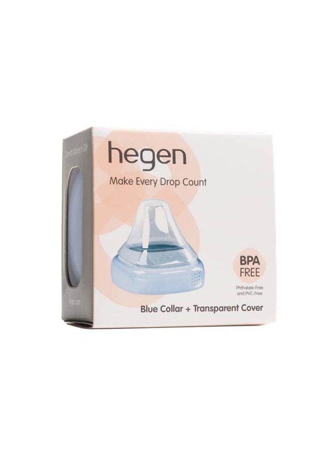 hegen Collar And Transparent Cover Blue For Feeding Bottle  - Image 3