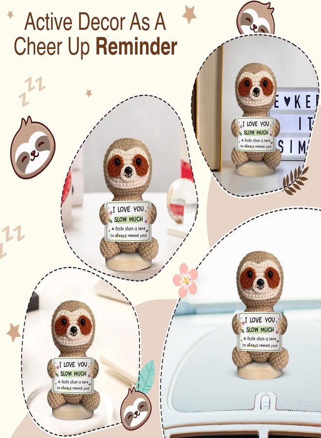 Gossby Positive Crochet Sloth with Emotional Message - Christmas, Graduation, Birthday Gift - Handmade Crochet Animal (Sometimes You Forget That You’re Sloth-Some, so This is Your Reminder) - Image 5