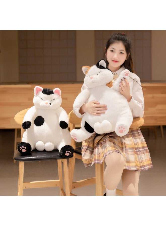 Batch Daze Cute Japanese Style Lazy Comic Cat Doll Plush Toy Cartoon Gift Male Egg Cat-Color:Black And White Lazy Cat-Height:45cm - Image 5