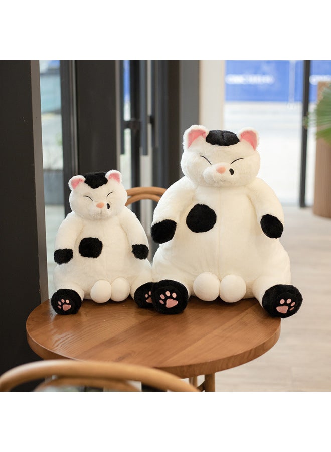 Batch Daze Cute Japanese Style Lazy Comic Cat Doll Plush Toy Cartoon Gift Male Egg Cat-Color:Black And White Lazy Cat-Height:45cm - Image 4