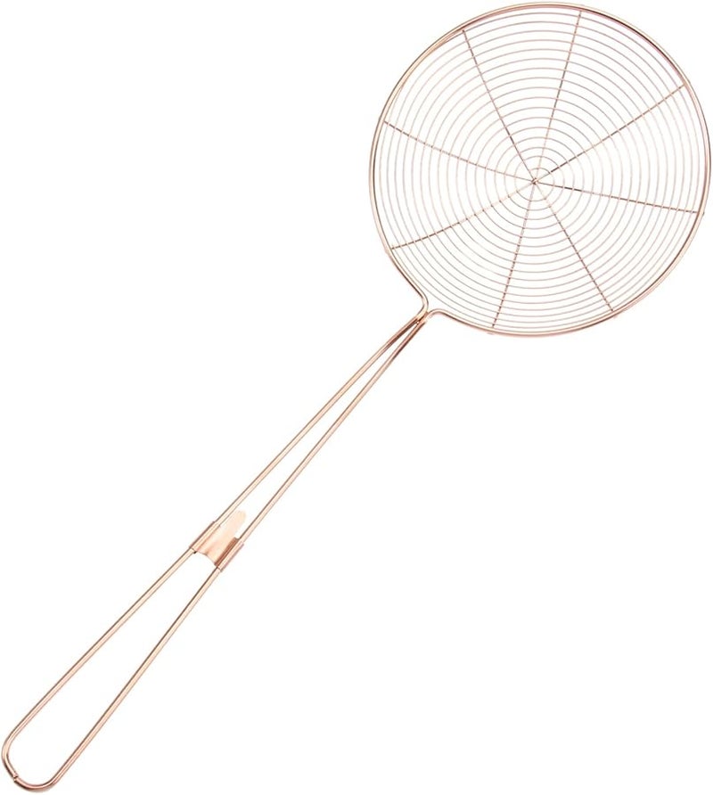 Stainless Steel Kitchen Colander Spoon Strainer For Hot Pot Vegetables Rose Gold - Image 1