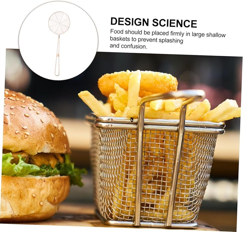 Stainless Steel Kitchen Colander Spoon Strainer For Hot Pot Vegetables Rose Gold - Image 3