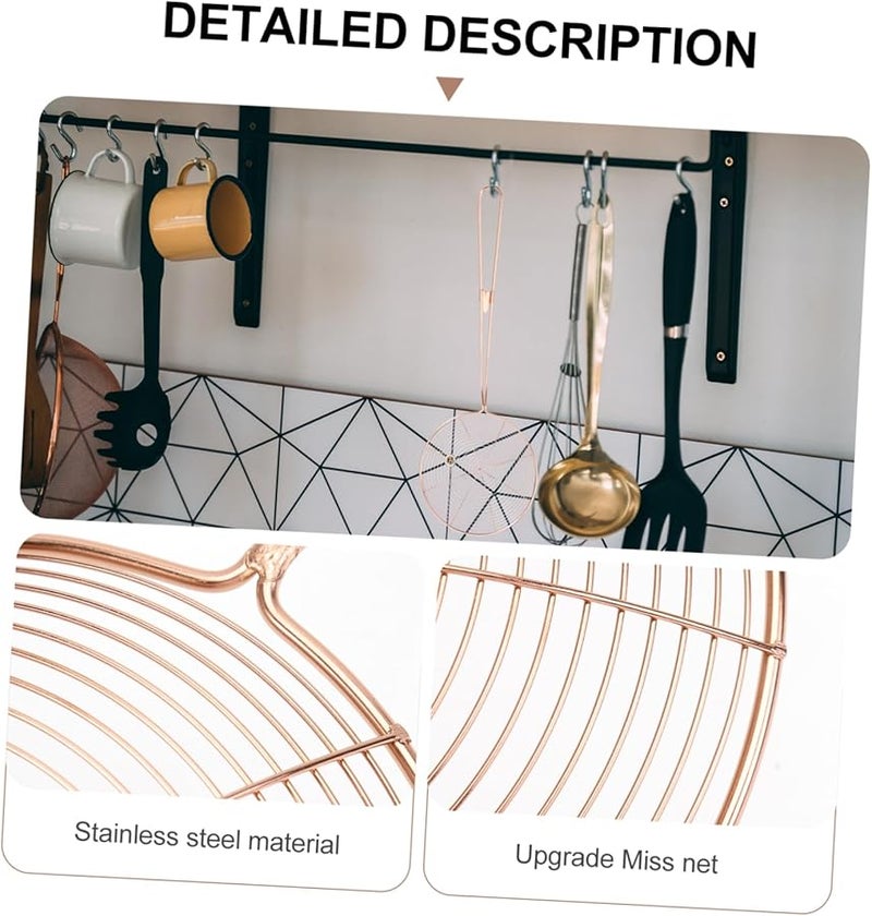 Stainless Steel Kitchen Colander Spoon Strainer For Hot Pot Vegetables Rose Gold - Image 4