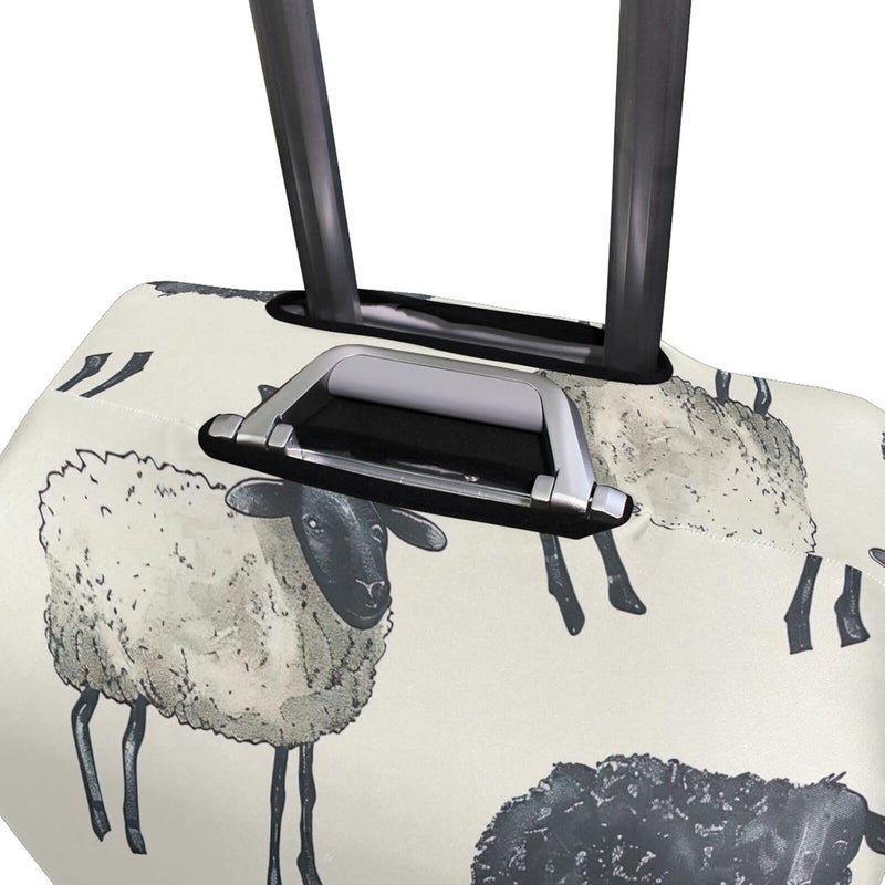 Sheep Luggage Cover for Suitcase, Elastic Travel Protector with Zipper, Washable Anti-Scratch Dustproof Luggage Sleeve Fits 18-20 Inch - Image 4