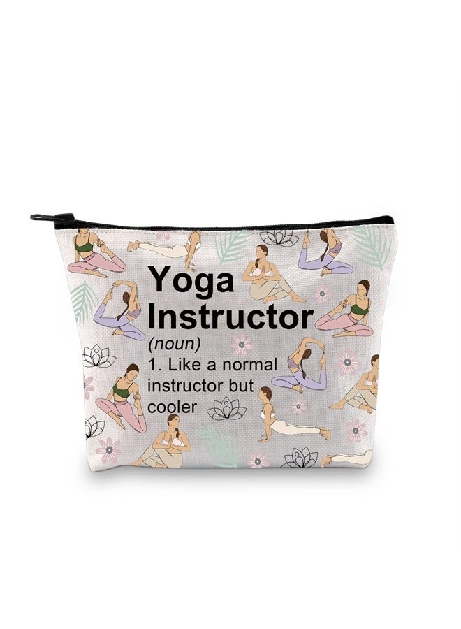 XYANFA Yoga Instructor Gift Definition Gym Trainer Coach Sports Gift Yoga Instructor Makeup Bag Yoga Teacher Zipper Pouch (Yoga Instructor) - Image 1