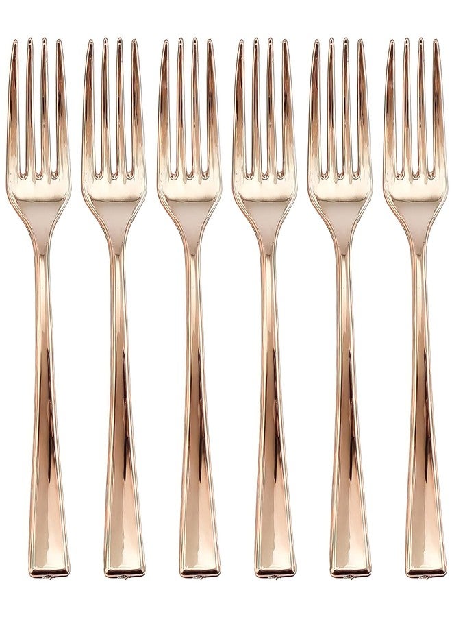 Fun Express Metallic Rose Gold Mini Forks - Elegant Party Supplies - Premium Quality Mini Utensils for Weddings, Events, and Special Occasions - 50 Pieces - Image 1