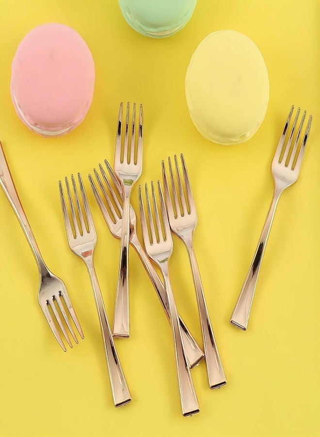 Fun Express Metallic Rose Gold Mini Forks - Elegant Party Supplies - Premium Quality Mini Utensils for Weddings, Events, and Special Occasions - 50 Pieces - Image 5