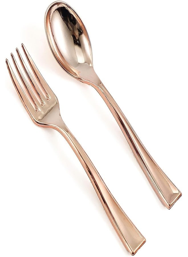 Fun Express Metallic Rose Gold Mini Forks - Elegant Party Supplies - Premium Quality Mini Utensils for Weddings, Events, and Special Occasions - 50 Pieces - Image 2
